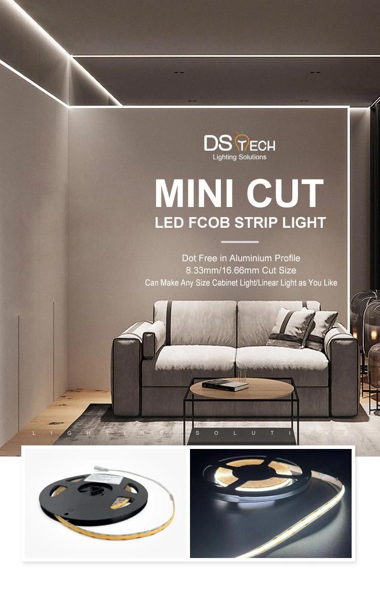 DOT Free COB LED Strip Light High Density 480 LEDs/M Flexible LED Fcob Flexible Strip