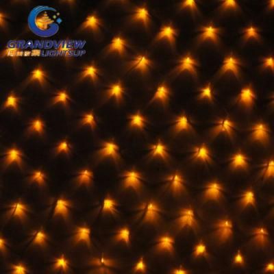 2m Width Yellow Light LED Net Light with 8-Mode