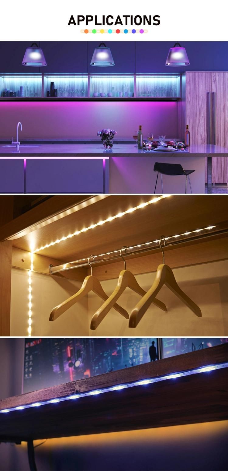 Wholesale Custom Smart Indoor Flexible 5m 5050 30LEDs RGB Waterproof LED Strips Lights for Home Bed Room