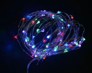 Christmas Light Remote Control RGB LED Copper Wire String Light/3AA Battery