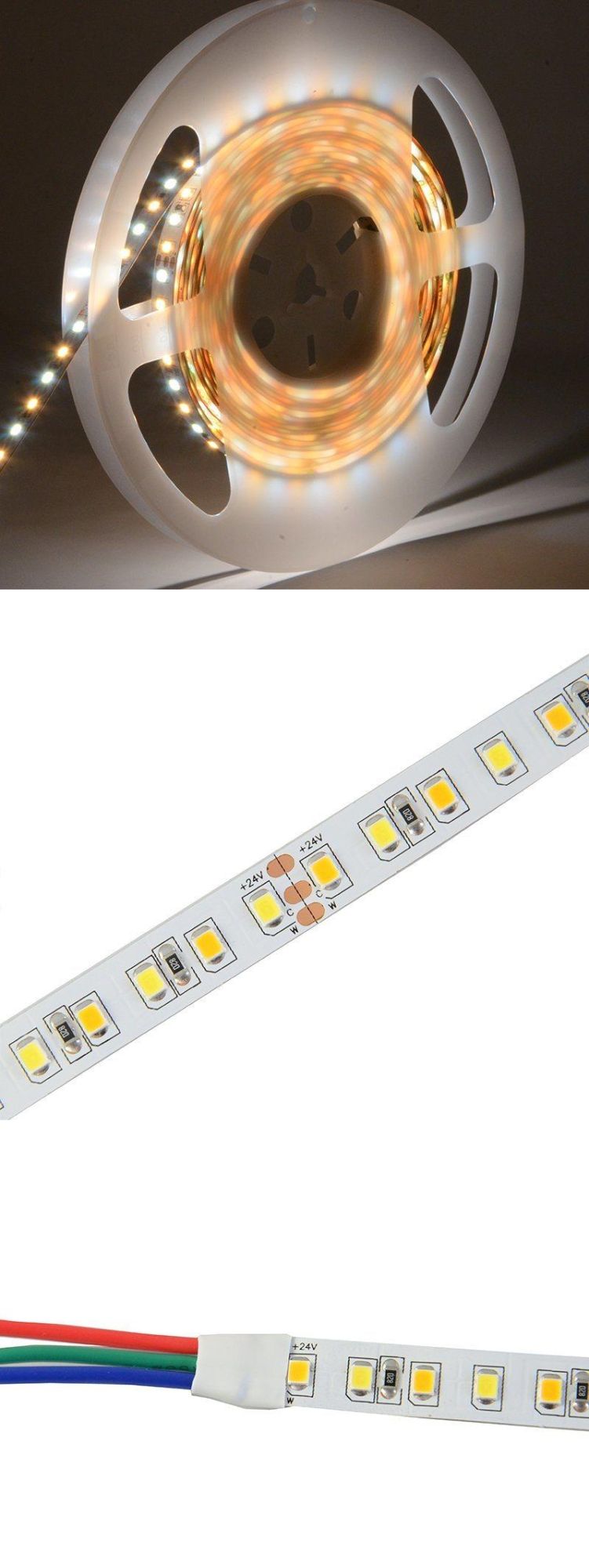 SMD2835 DC24V Dual White Waterproof CCT Adjustable LED Strips