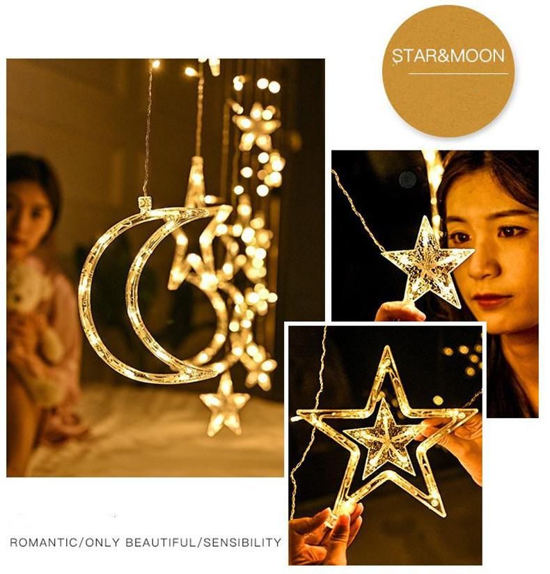LED String Light with Star Moon Ball Decoration for Party