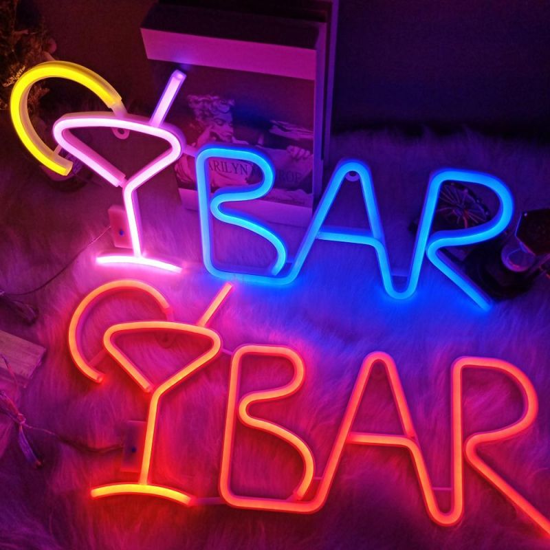 New Style Colorful Creative Romantic LED Neon Sign Bar Party Decor Custom Neon Sign