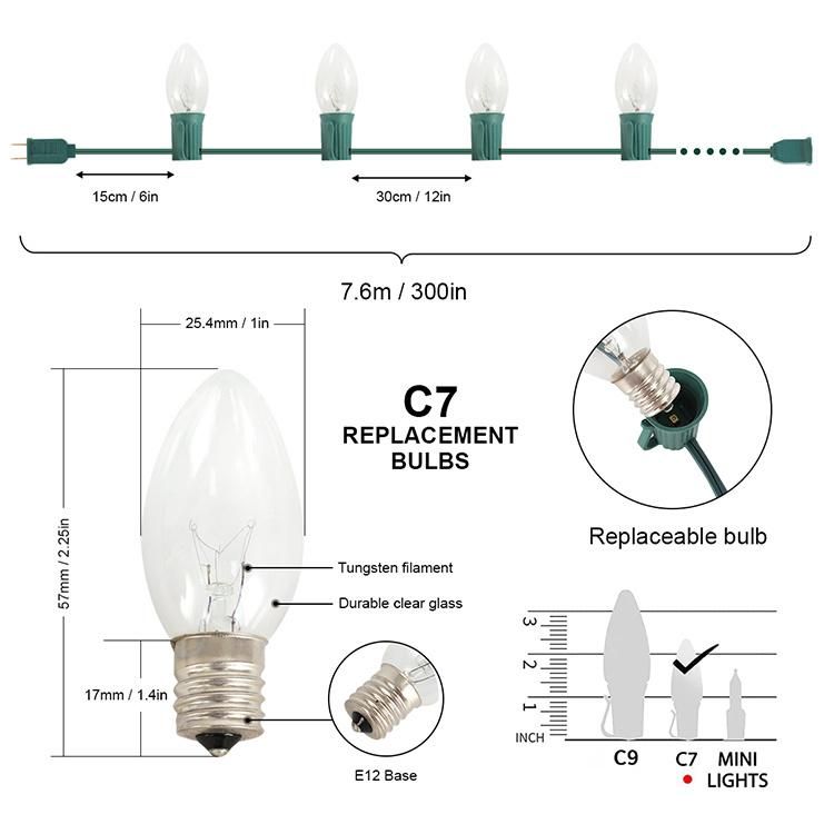 2700K Warm White Clamp Christmas Festoon Light