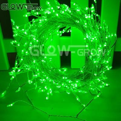 500-Light Twinkling Classic Green LED Cluster Garland Christmas Fairy Light with Flash Bulb for Home Wedding Festival Decoration