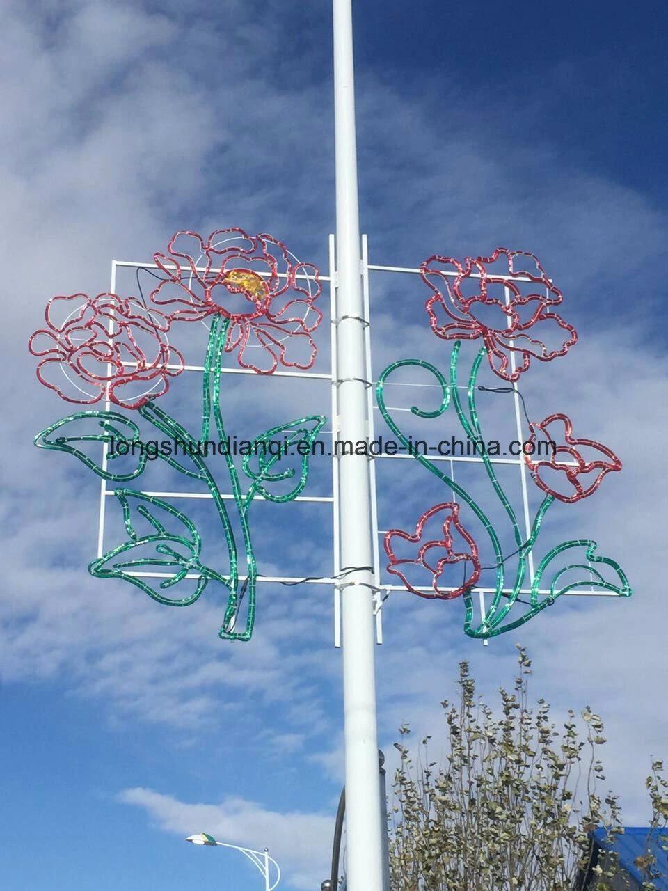 LED Flower Middle East National Day Celebration Street Pole Decorative Light for Outdoor