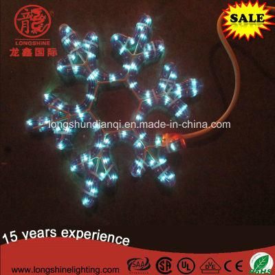 LED Warm White Snowflake Pendant Star 2D Motif Rope Light for Christmas Party Decoration