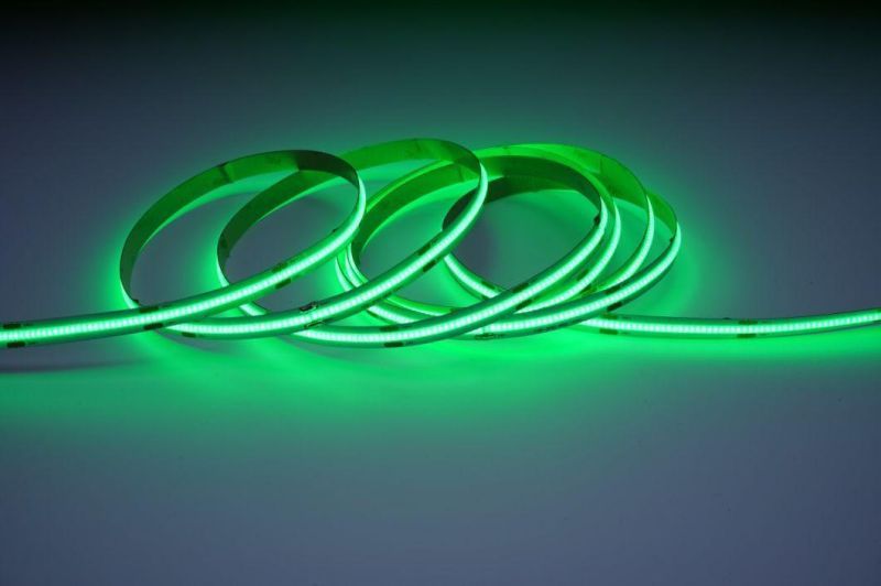 Indoor Single Color COB LED Strip 480LEDs/M Green LED Light