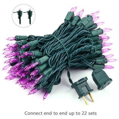 Purple 100 LED 33 FT Mini String Lights