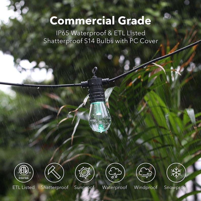 Bluetooth String Lights-Smart Outdoor Patio Lights RGBW LED Smart String Lights