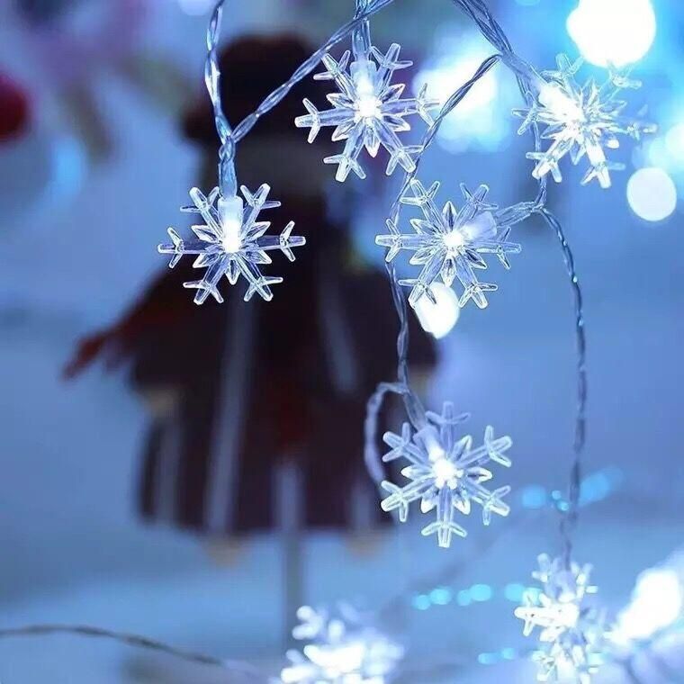10 20LEDs Christmas Tree Snow Flakes LED String Fairy Light Party Home Wedding Garden Garland Christmas LED Lights Decoration