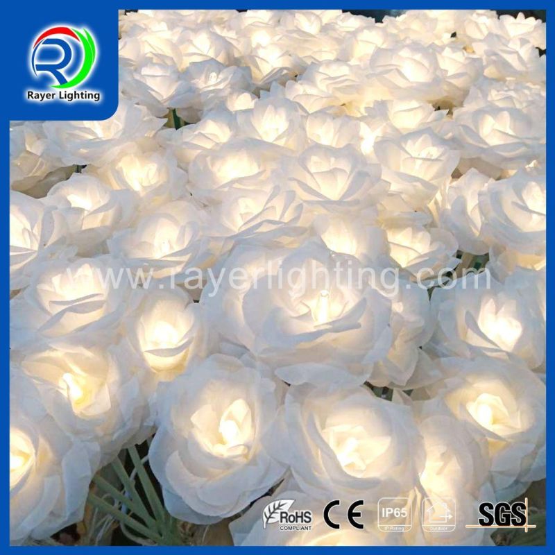 Outdoor Flower Garden Decoration Flower Light Ground Plug Series Rose Light