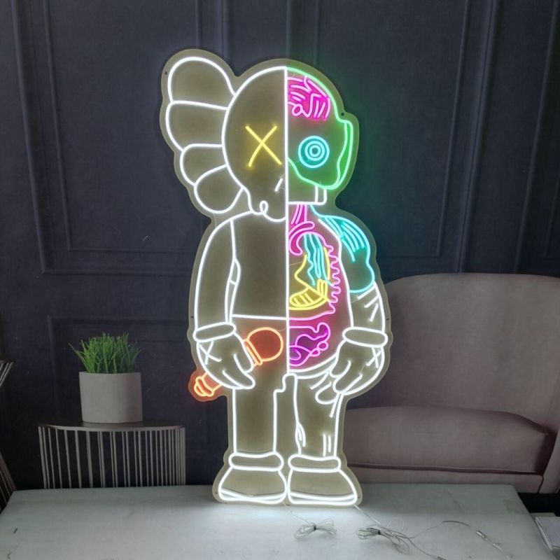 Cartoon Custom Neon Sign Light Waterproof LED Letters Wall for Wedding Party Shop Logo Custom Neon Sign