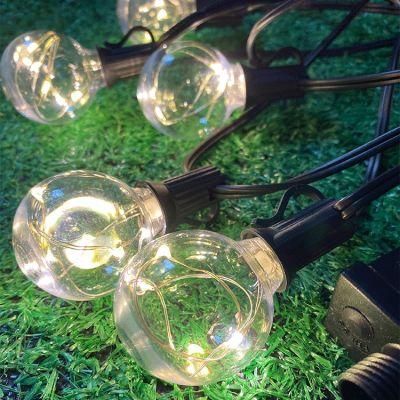 Outdoor Garland Warm White Waterproof Christmas Tree Decorative Fairy Light G40 LED Globe Ball String Light