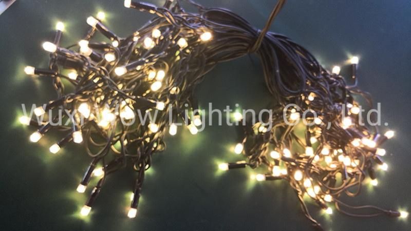 Rubber Cable IP65 Waterproof Outdoor Warmwhite Sparkle Extendable LED Icicle Garland Light Christmas Light Waterproof LED Fairy Lights Warmwhite