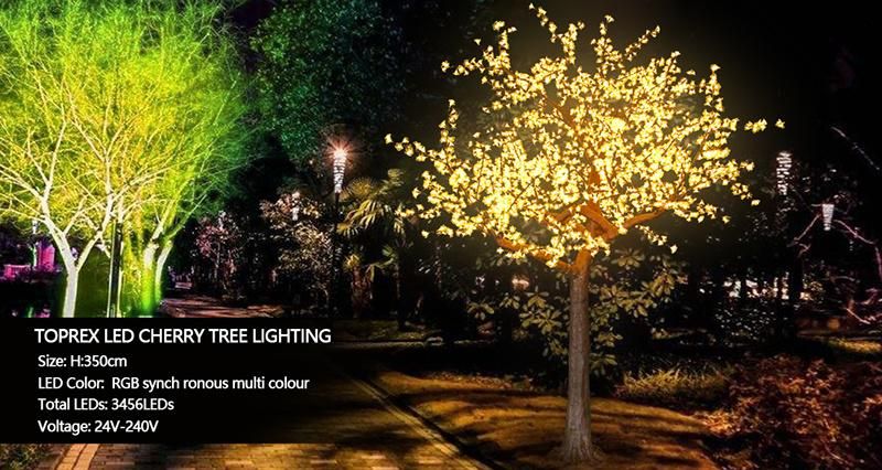 Wholesale Gate Lighting Outdoor Custom LED Cherry Blossom Tree Light