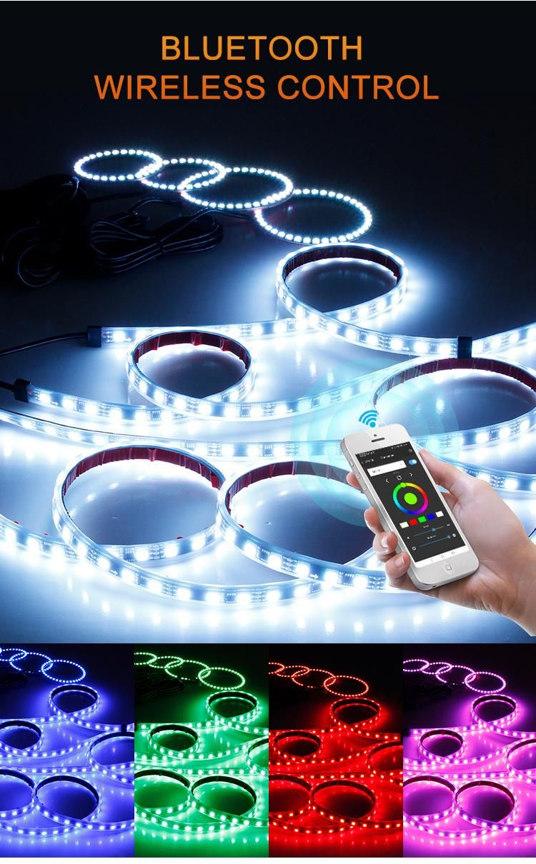 Customize 4PCS 3.3m WiFi LED Strip Light RGB Waterproof SMD 5050 DC12V RGB String Diode Flexible Ribbon WiFi Controller