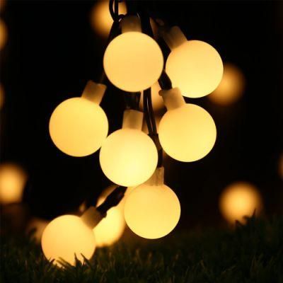 Warm Whiate Christmas Globe Fairy Lights with 8 Modes