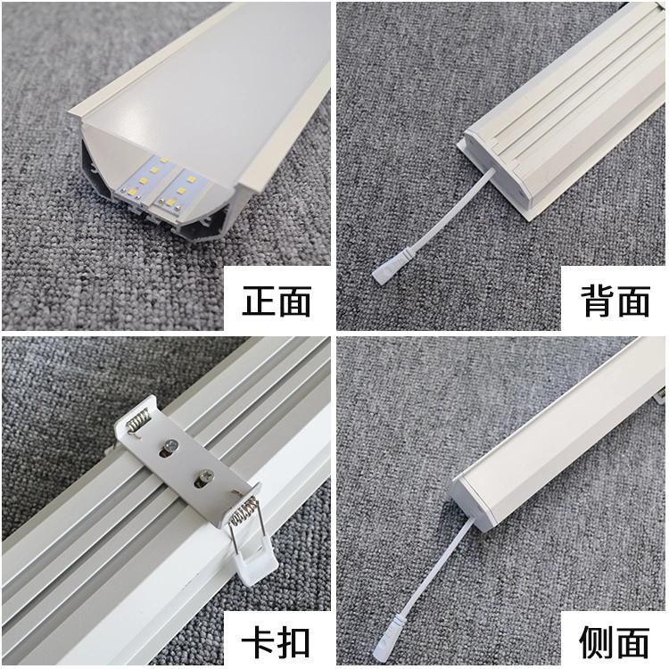 75X40 LED Linear Indoor Lamp Recessed Light Office Pendant LED Lighting in Aluminium LED Profile Light Housing