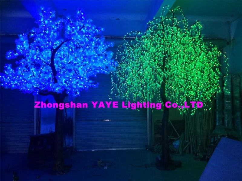 Yaye 2021 Hot Sell RGB Lighted Willow Tree Real Look Trunk LED Outdoor Indoor out Door Artificial Christmas Tree Light with CE/RoHS/ 2 Years Warranty