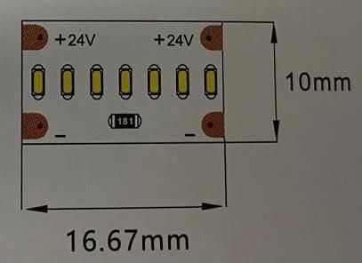 Indoor Decorate Simple Cuttable Installable SMD LED Strip Light 2210 420LEDs/M DC24V