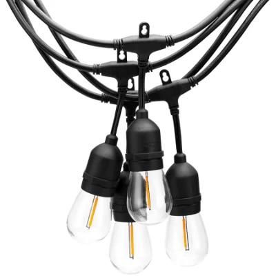 Outdoor Weatherproof Commercial Grade LED String Light With Hanging Sockets