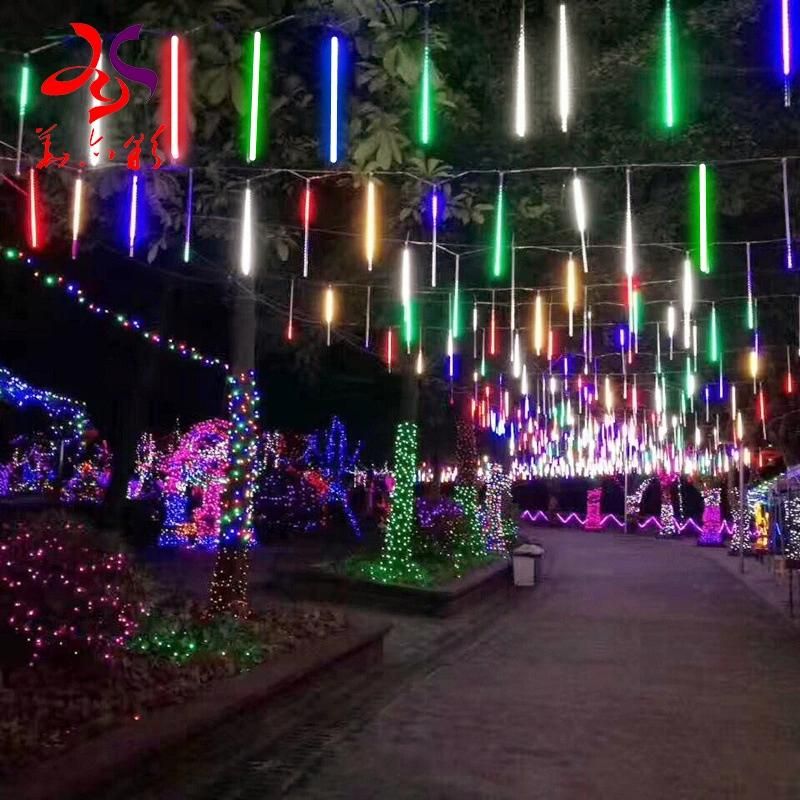 30cm 50cm 80cm 100cm LED Meteor Light 8 Tubes Wedding Party Garden Christmas Decorative Tree Hanging Snowfall Lights Meteor