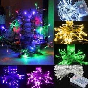 2m20LED/3m30LED/4m40LED/10m100LED Battery Operated Decorative Silver Wire String Light