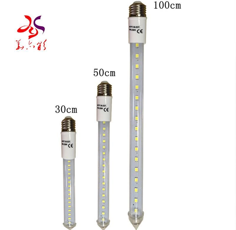 24V 12V 360 Degree Matrix LED Vertical Tube Lighting 1m 2m LED Meteor Shower Light Stick Bar Outdoor DMX RGB LED Meteor Light