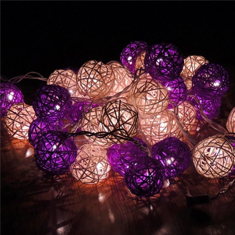 10 LED Cotton Ball String Light for Holiday Garland