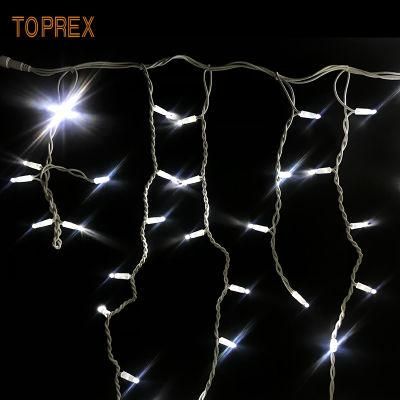 Customizable Connectable High Brightness Rubber Cable IP65 Christmas Curtain LED Twinkle Lights Icicle with CE&RoHS