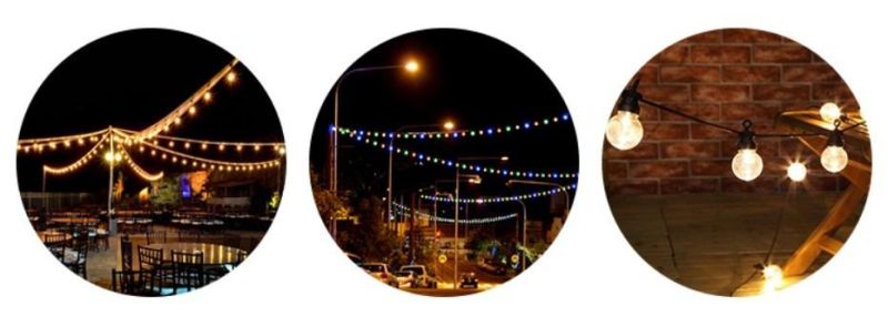 Remote Control Christmas Festoon Garland Outdoor LED String Light