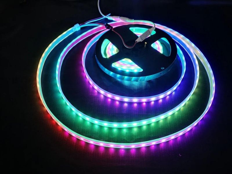 DMX512 RGB LED Digital Strip Light Waterproof DC12V Ws2811 Ws2812b Pixel 60LED/M Addressable LED Strip Light