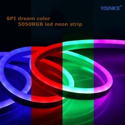 Spi Pixel 5050 RGB LED Neon Strip with Stable Signal for Scenes Lighting