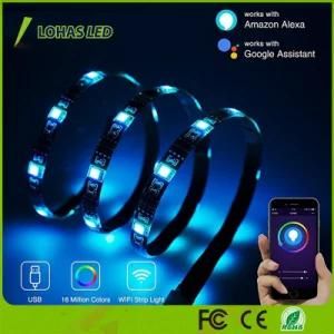 2 Meters Tuya Smart WiFi LED Strip Lights 30W Work with Amazon Alexa Smart Phone Control LED Strip Light