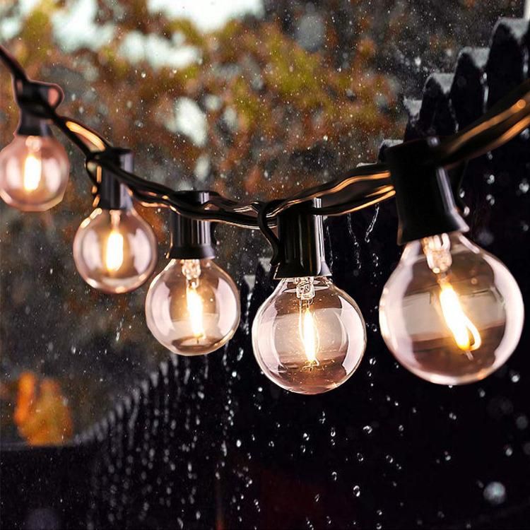 Solar Powered Energy-Saving LED String Light Holiday Party Decoration String Light LED Outdoor Decorative Lighting Bulbs Garden Waterproof String Light