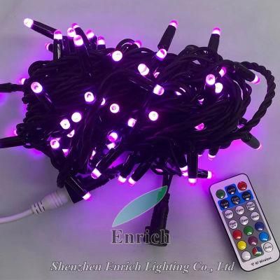 Sync RGB Colorful Linkable LED String Light with Rubber Cable for Outdoor Decoration