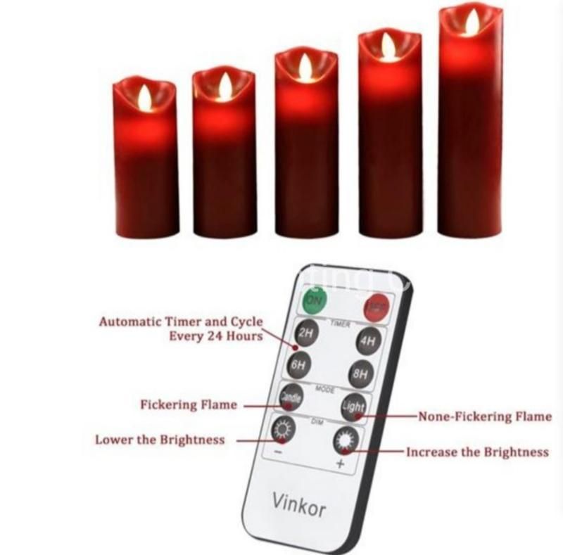 Five Sets of Remote Control Bevel Swing LED Electronic Candle Lights Hotel Wedding Christmas Scene Decoration Lights