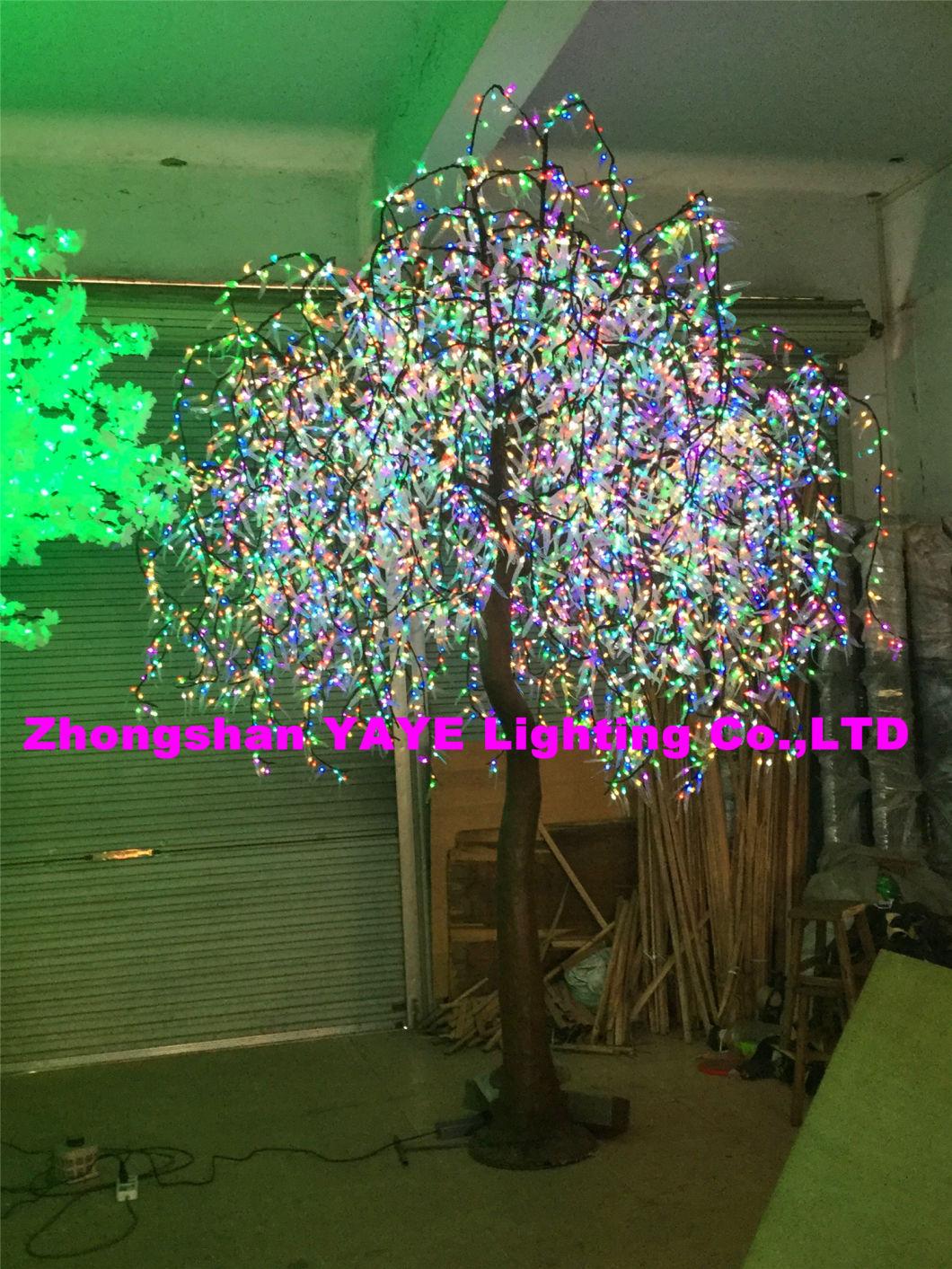 Yaye 18 Hot Sell 4608LEDs 2.5m Diameter 3m Height LED Lighted RGB Willow Tree with CE/RoHS