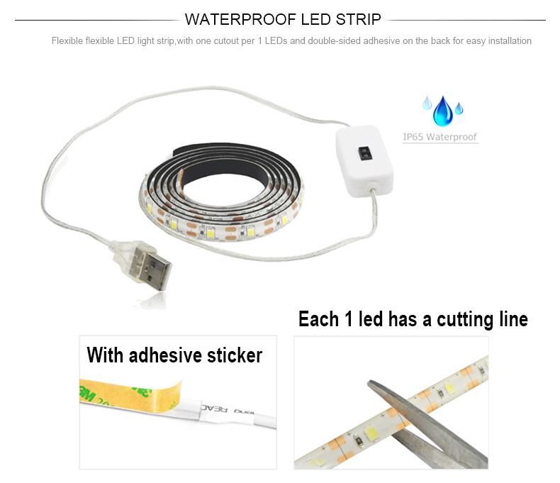 DC 5V Lamp USB Motion LED Backlight LED TV Kitchen LED Strip Hand Sweep Waving on off Sensor Light Diode Lights Waterproof