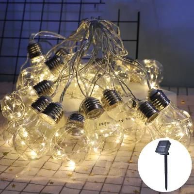 Solar Edison Vintage Bulb String Lights for Deck Yard Tents Party Decor