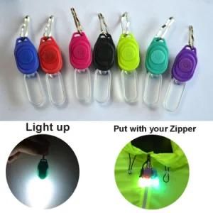 Linli Custom Warning and Keep Safety LED Glow Flashing Zipper Puller Light, Blinking Zipper Lamp for Brand Promotion with Logo Print