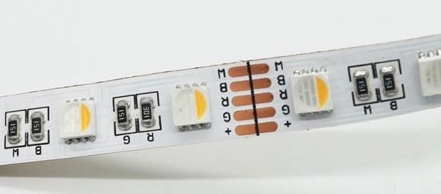 Indoor Outdoor Flexible RGBW LED Light Strip 19.2W/M with IEC/En62471