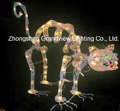 LED Acrylic Skeleton Halloween Decoration