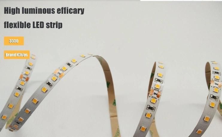 DC24V 3030 LED Strip 60 LEDs Per Meter Single Row 2000lumen Per Meter Flexible LED Strip Light