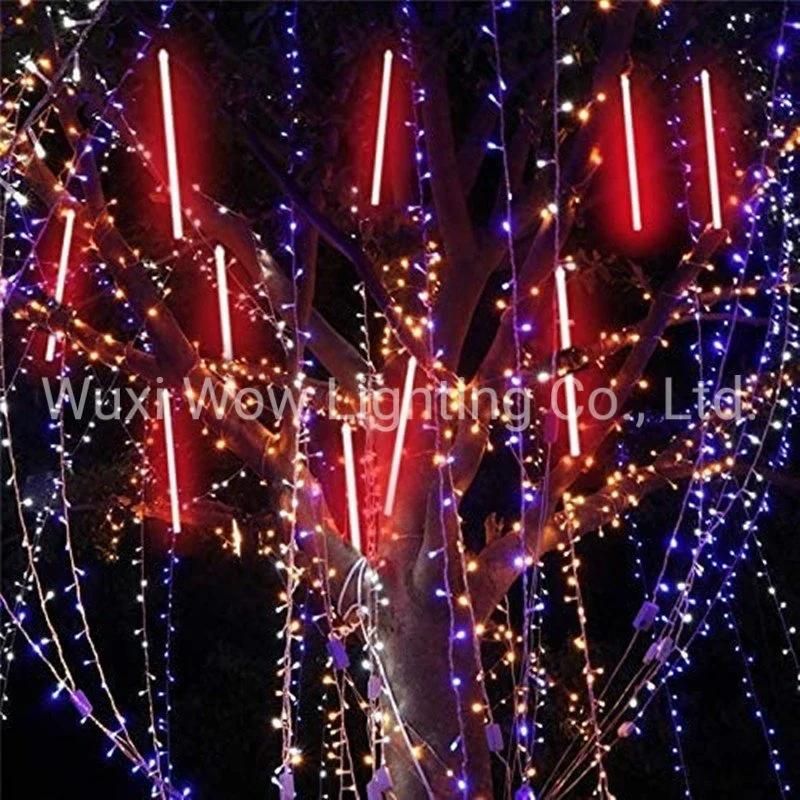 LED Meteor Shower Lights, Waterproof Solar Raindrop Lights Garden Decorative String Lights with 30cm 10 Tubes 360LEDs, Cascading Lights for Party Wedding