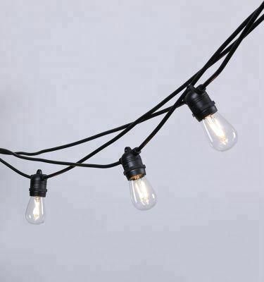 240V IP65 St64 Dimmable Bulbs Extendable Connectable Globe Outdoor Christmas LED Festoon String Lights