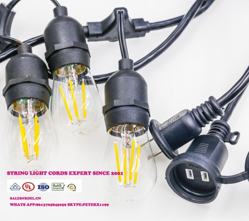 LED String Lights with Clear Bulbs-UL Listed for Indoor/Outdoor Commercial Decor