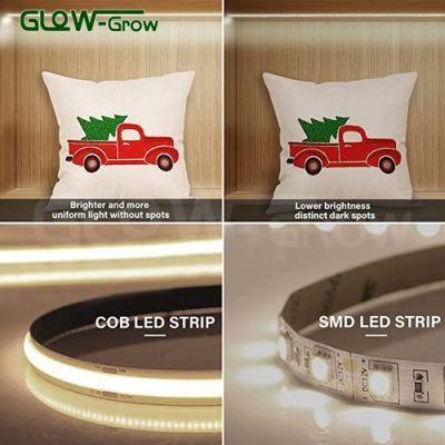 Ra &gt;90 24V 3mm 5mm 8mm 10mm Wholesale Flexible LED COB Strip Light for Project Use