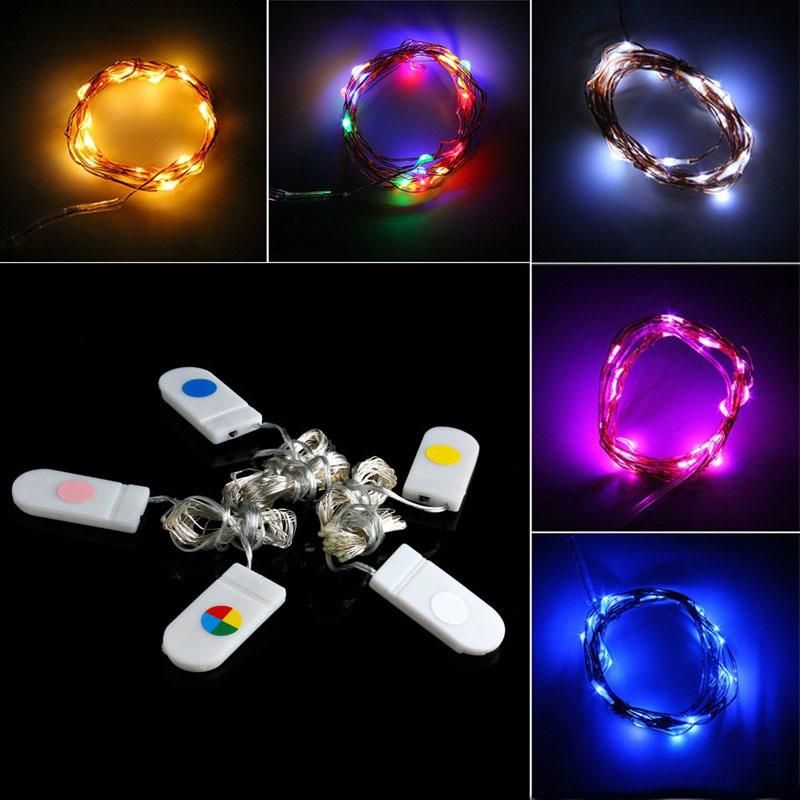 7.2FT 20 LEDs White Firefly Lights Copper Wire Starry String Light